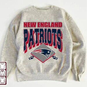 Vintage New England Patriots Football Sweatshirt, Retro NFL Patriots Shirt Tee